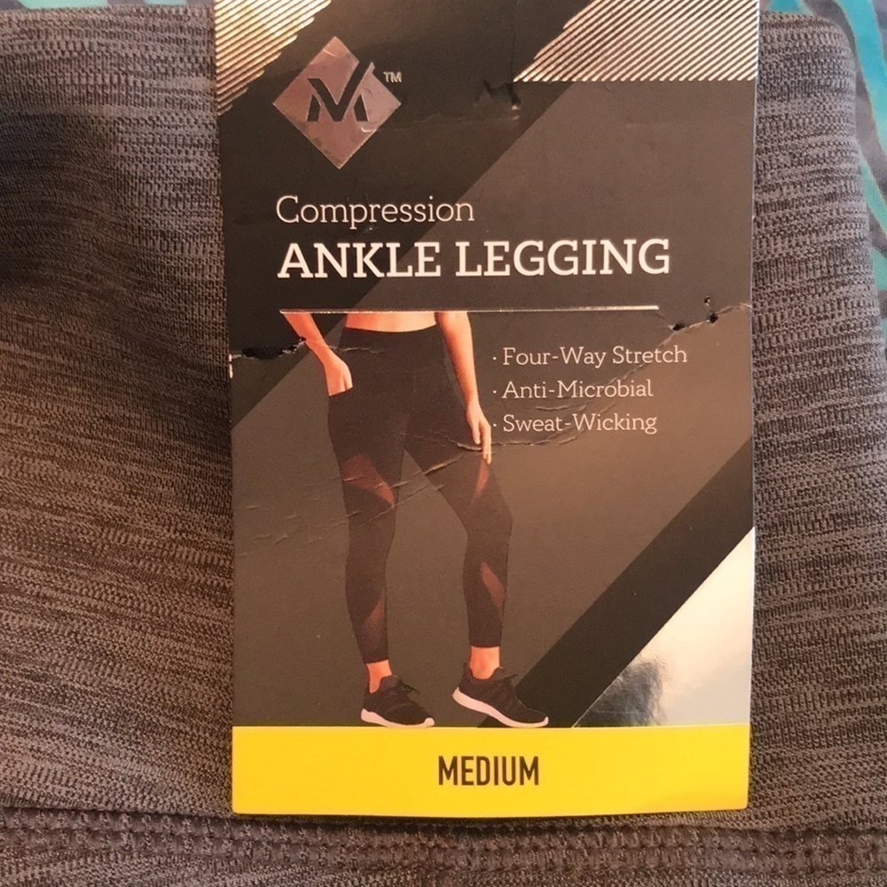 NWT Gray Compression Ankle Leggings